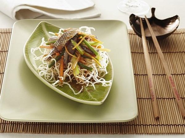 Matjes asiatisch mit Wokgemüse